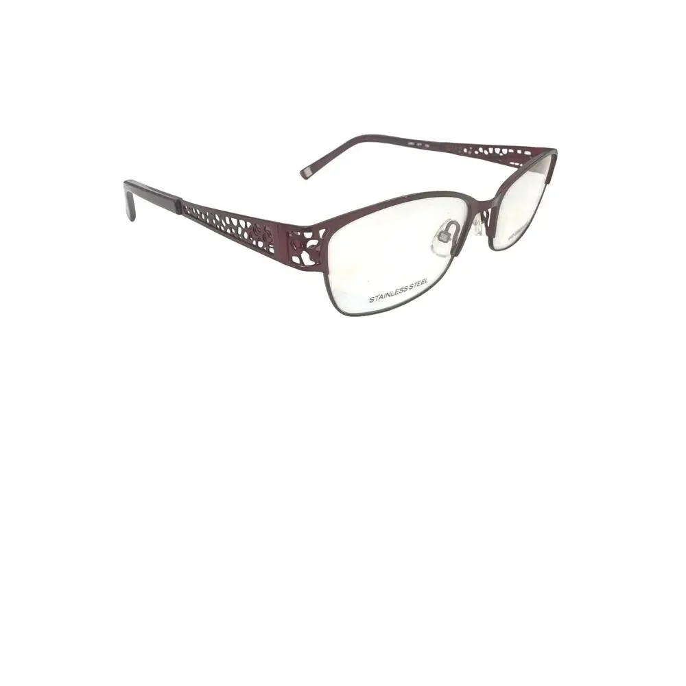 NEW Liz Claiborne 663 y2k rectangle full frame Eyeglasses in plum